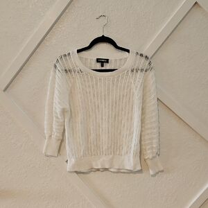 Express Cream Knit Sweater
